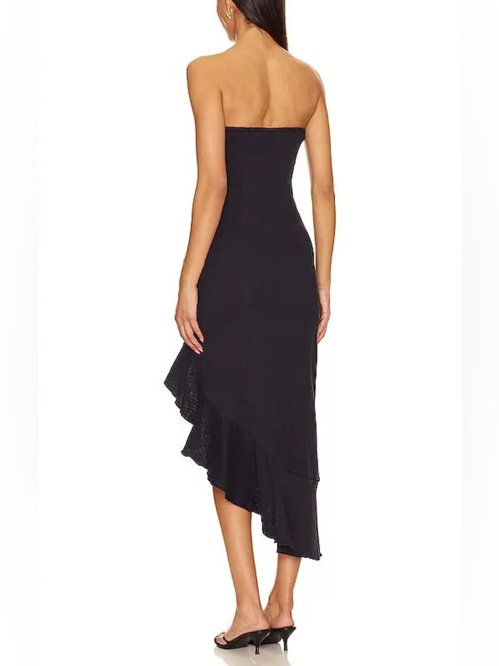 FREE PEOPLE Made Me Blush Midi Dress in Black - Picture 5 of 10